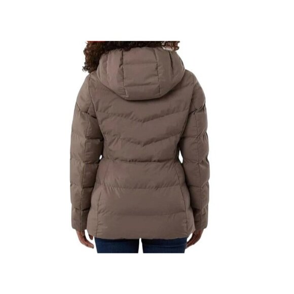 NEW 32 Degrees Heat Womens Puffer Jacket With Hood Large Mauve - Picture 2 of 10